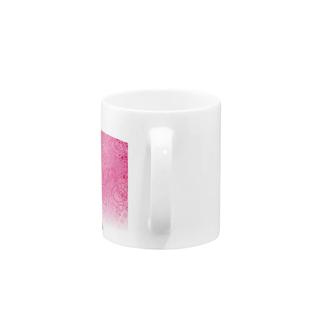 加藤 光雲のRose-design（扇子閉じVer.） Mug :handle