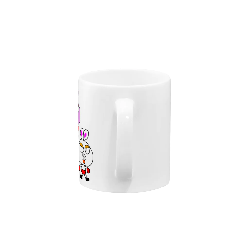 シマブクロ☆ショップのボクシングうさぎ Mug :handle