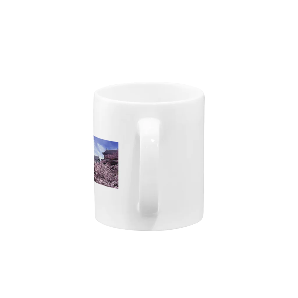 六文銭の上田城桜2 Mug :handle