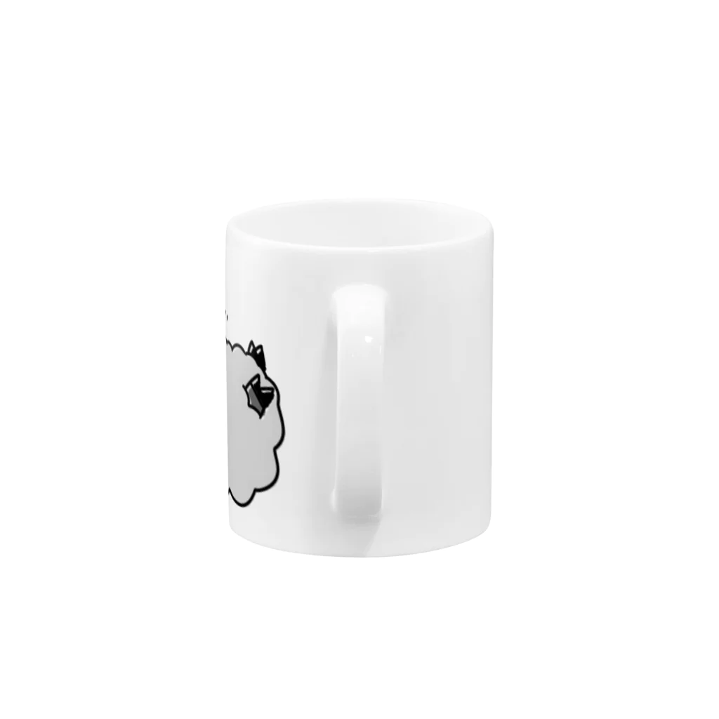 霧庵のクロヒツジ Mug :handle