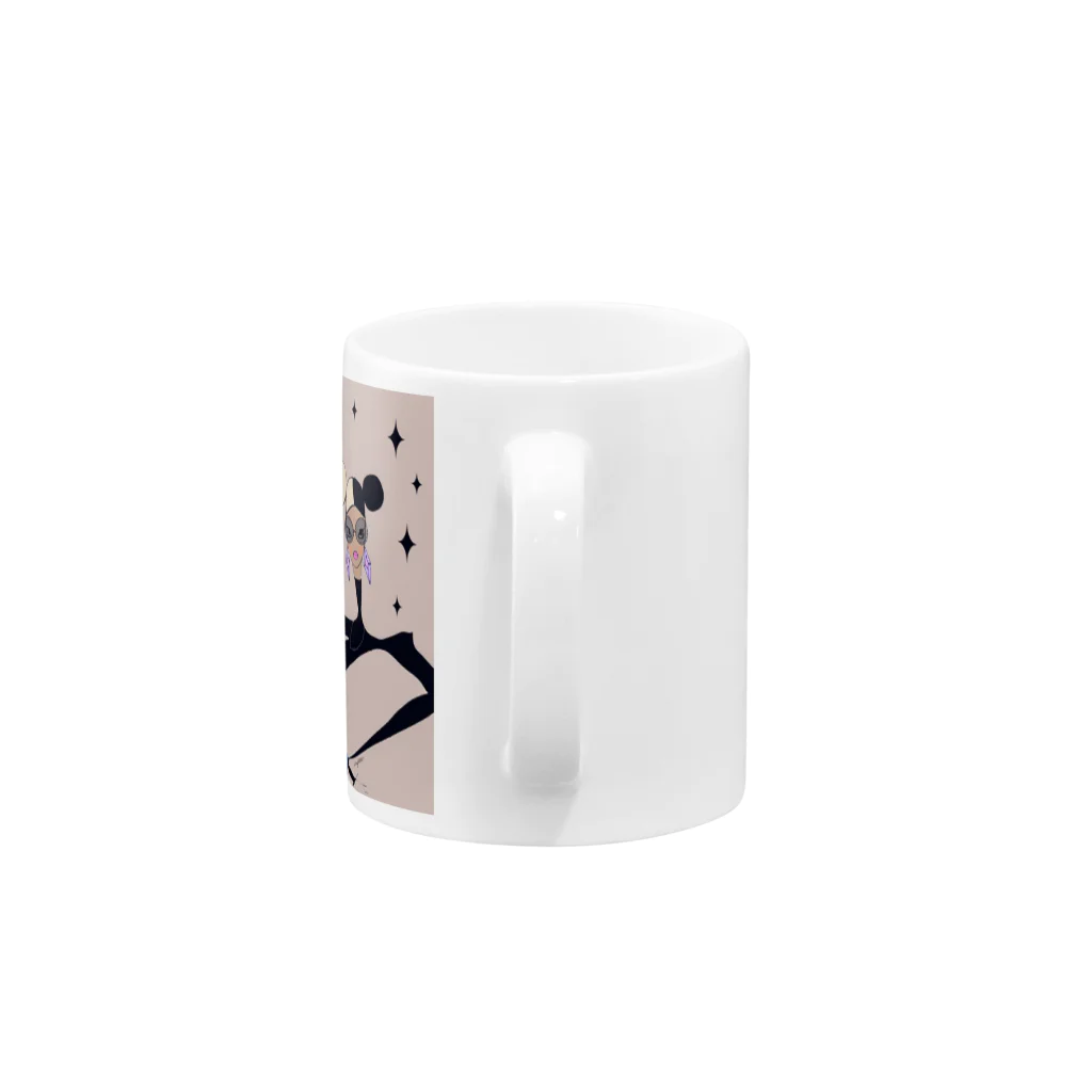 japaticのバイカラーヘア Mug :handle