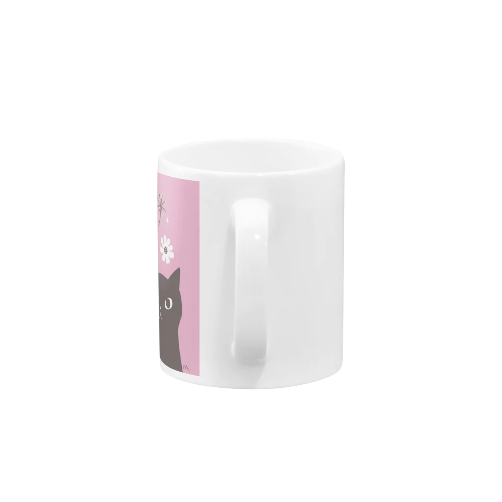 necomanmahouseのhana-pink Mug :handle