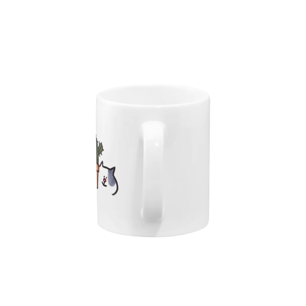 ゆきんこのサボテンとねこ Mug :handle