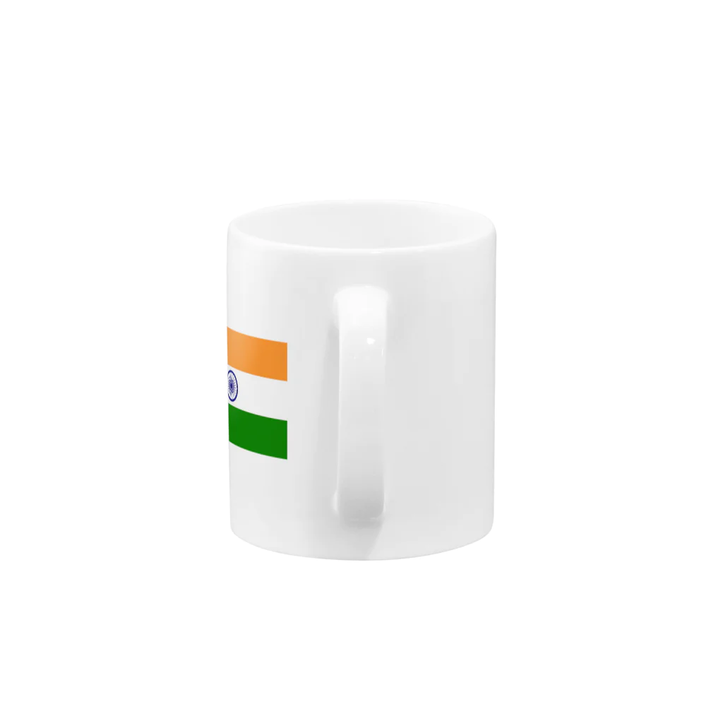 美々野くるみ@金の亡者のインド　国旗 Mug :handle