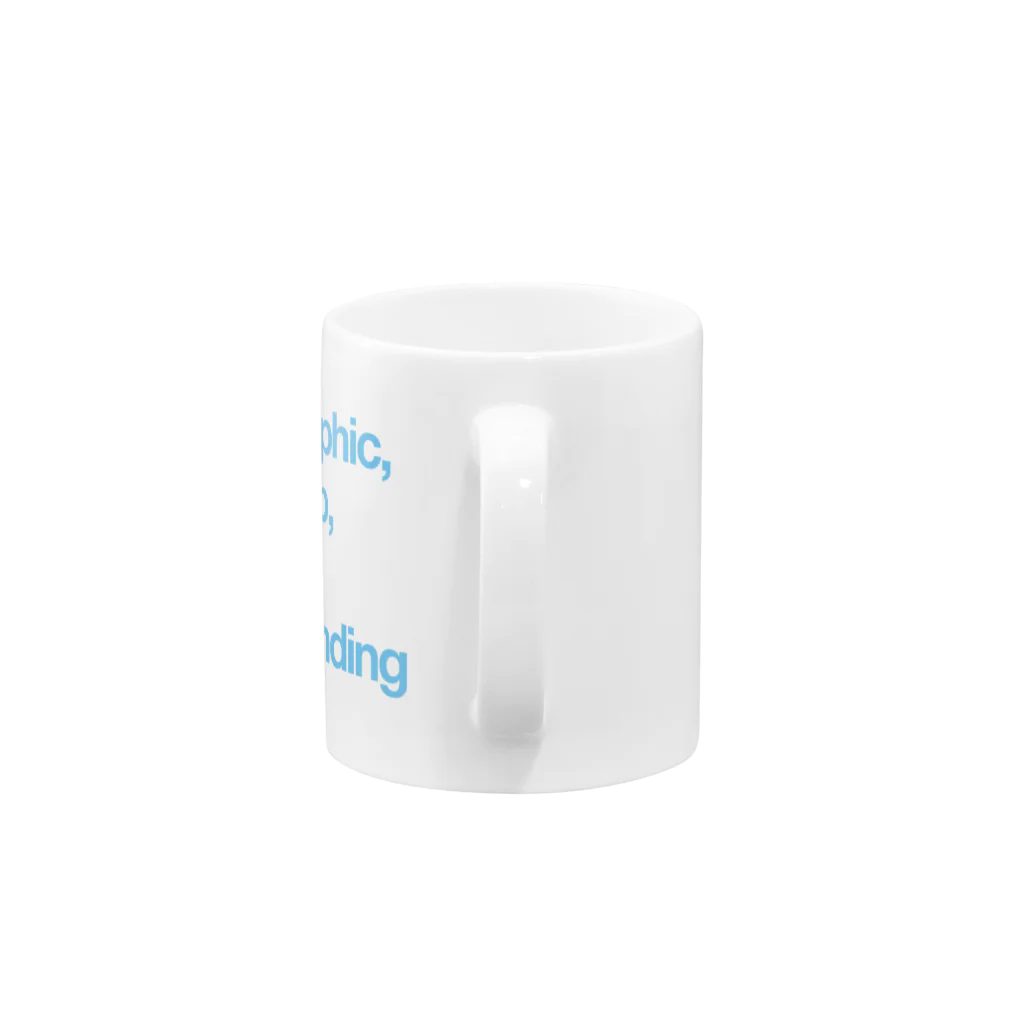 Designer_in_Tokyoの【水色】Graphic, Web, UI, Branding Mug :handle