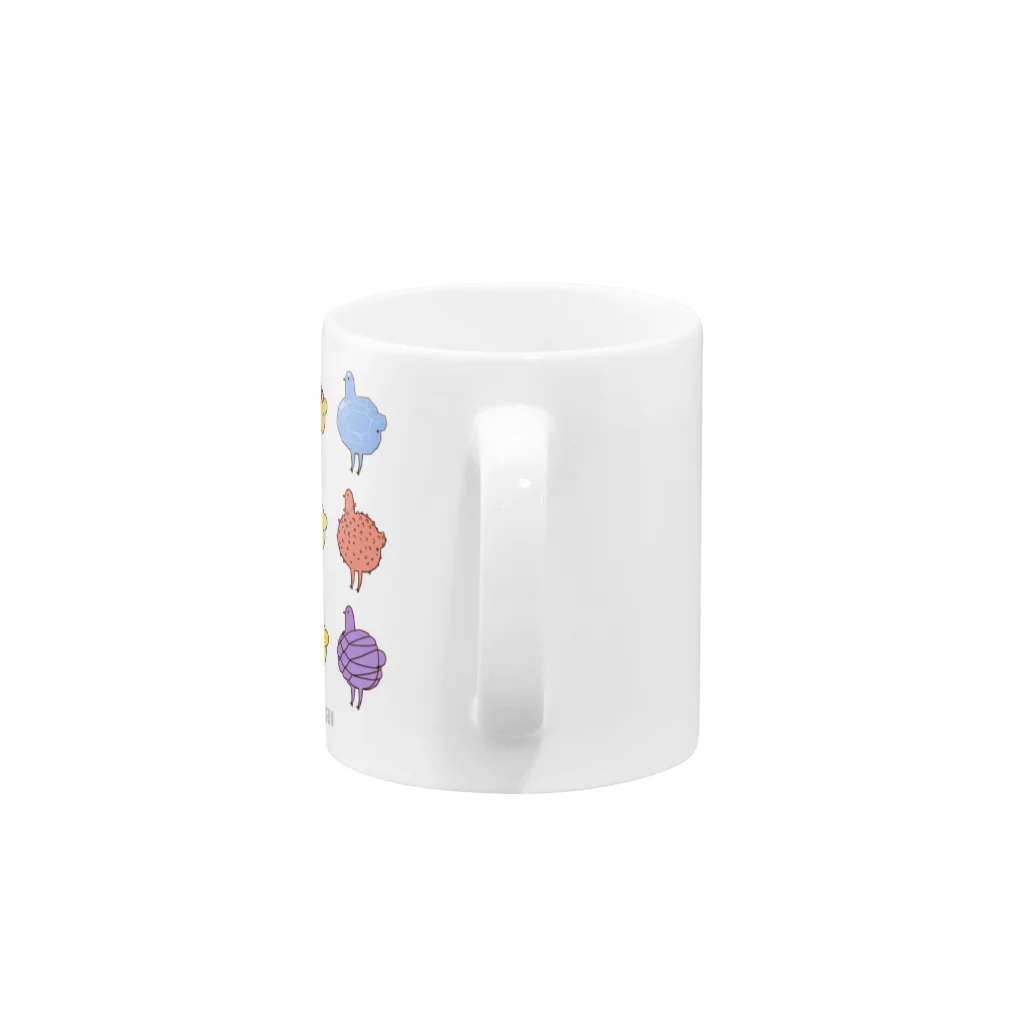 ダムるしのひよこちゃんたち Mug :handle