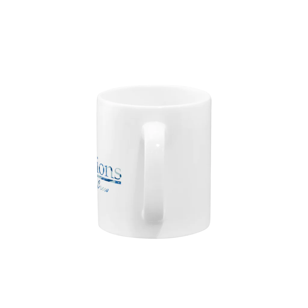 X-Dimensions team goodsのlogo arrange camo blue Mug :handle