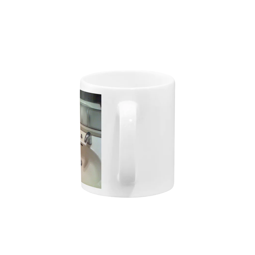 dac0001の公園のトイレに猫ちゃん発見！ Mug :handle