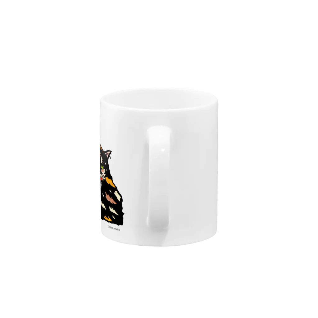まつり猫ショップのさび猫とマンゴーパフェ Mug :handle