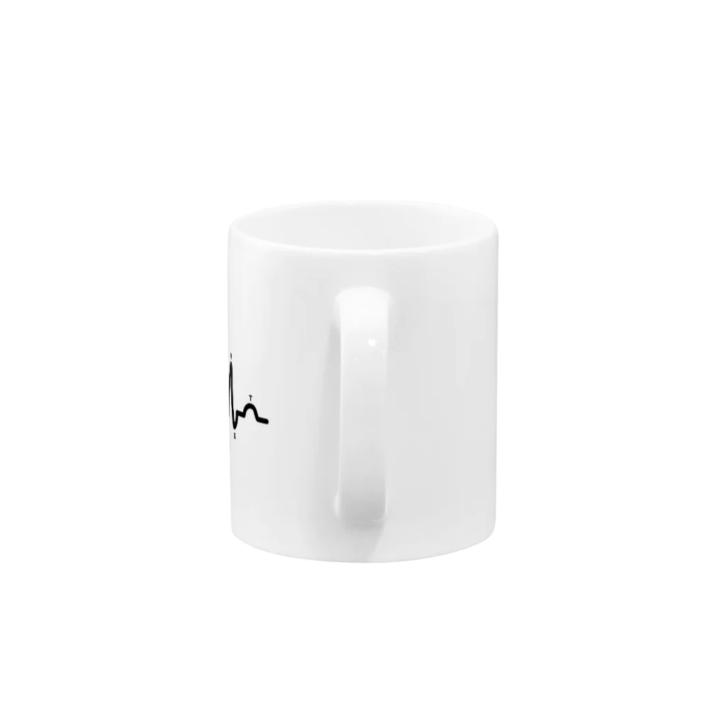 ます。の心電図 Mug :handle