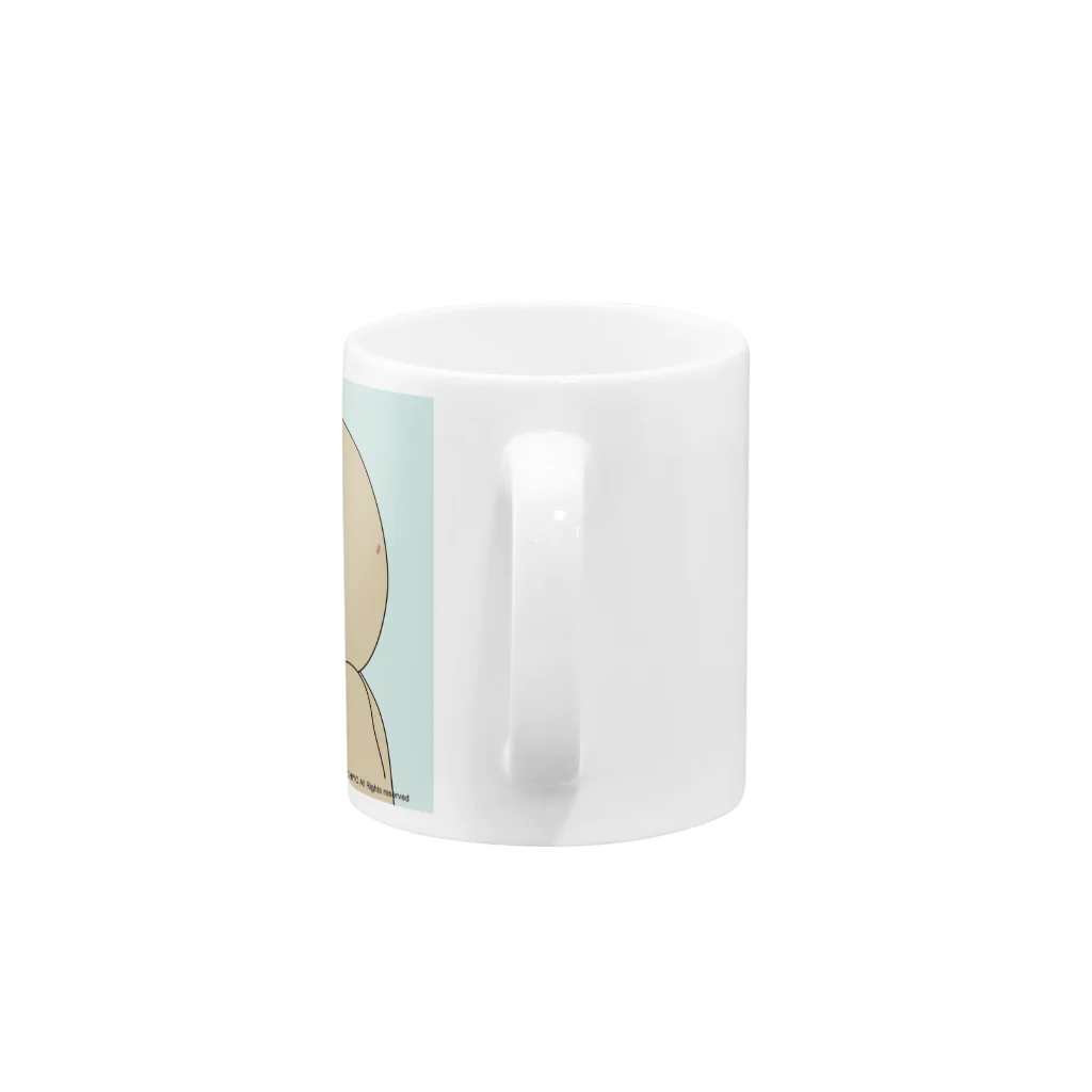 ラッコの「らー」のラッコの「らー」ほおづえver. Mug :handle