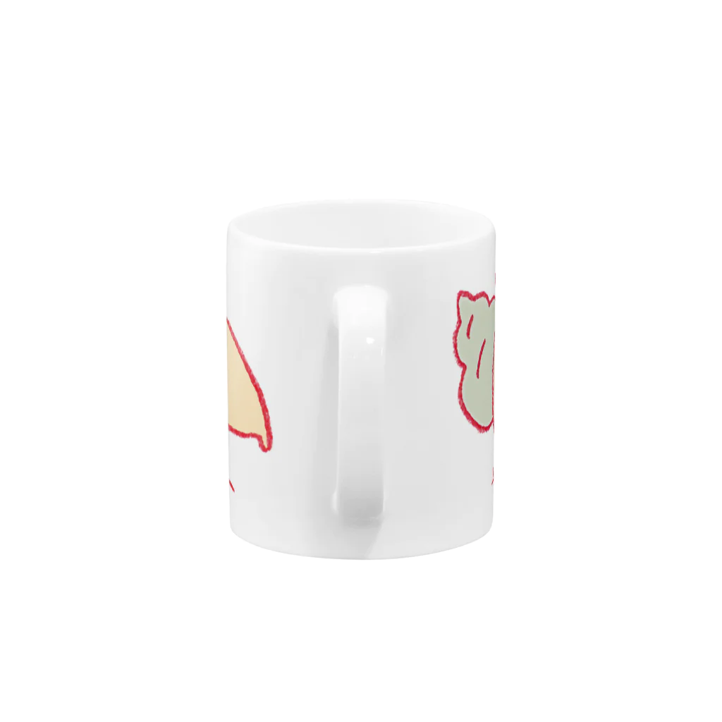 Three.Pieces.Pictures.Itemの｢やどかり珈琲モルモット｣イラスト Mug :handle