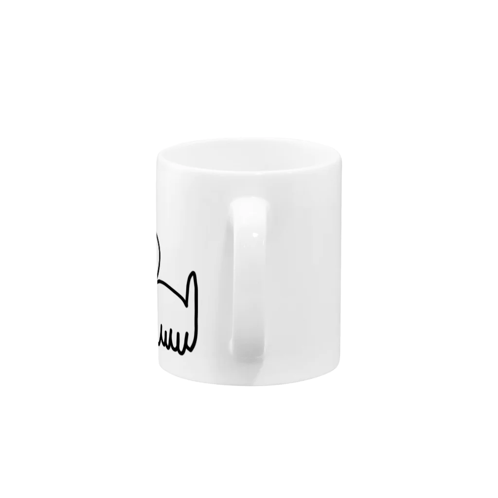 ふじこのみせのリボンを落とした ねこむし Mug :handle