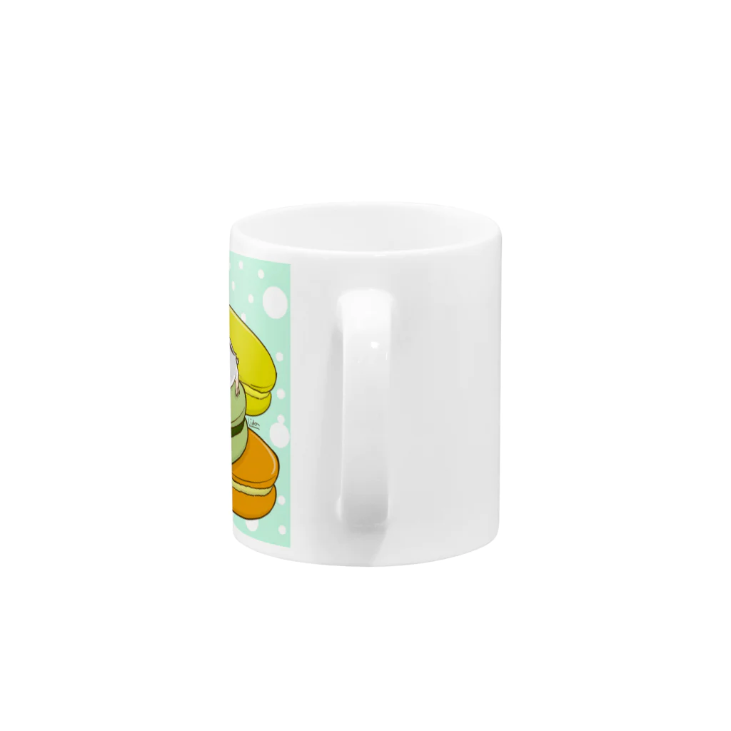 Lichtmuhleのマカロンでお昼寝するステップレミング Mug :handle