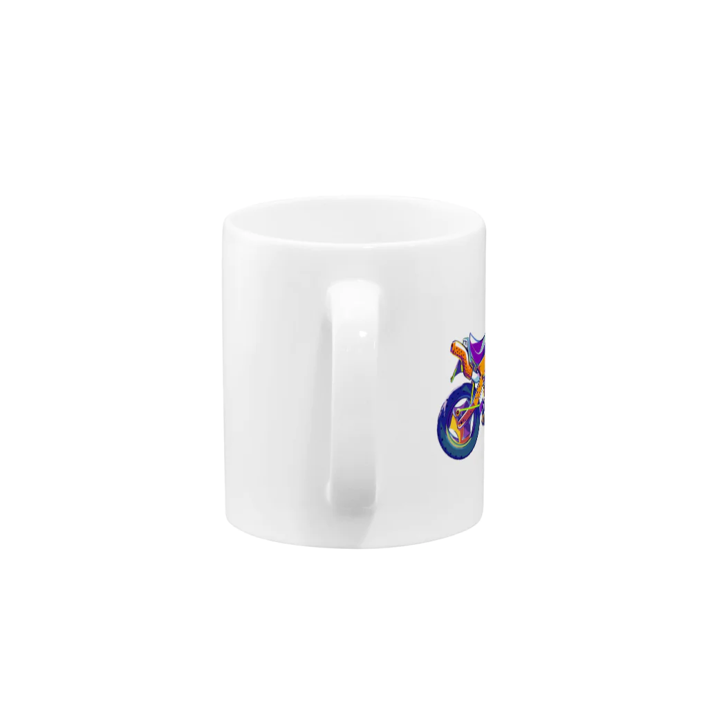 吉⃣村⃣のチーターバイク Mug :handle