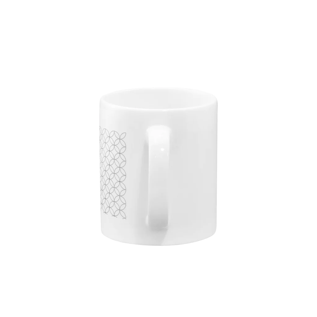 WUNDERKAMMERの和柄　WAGARA　七宝WHITE Mug :handle