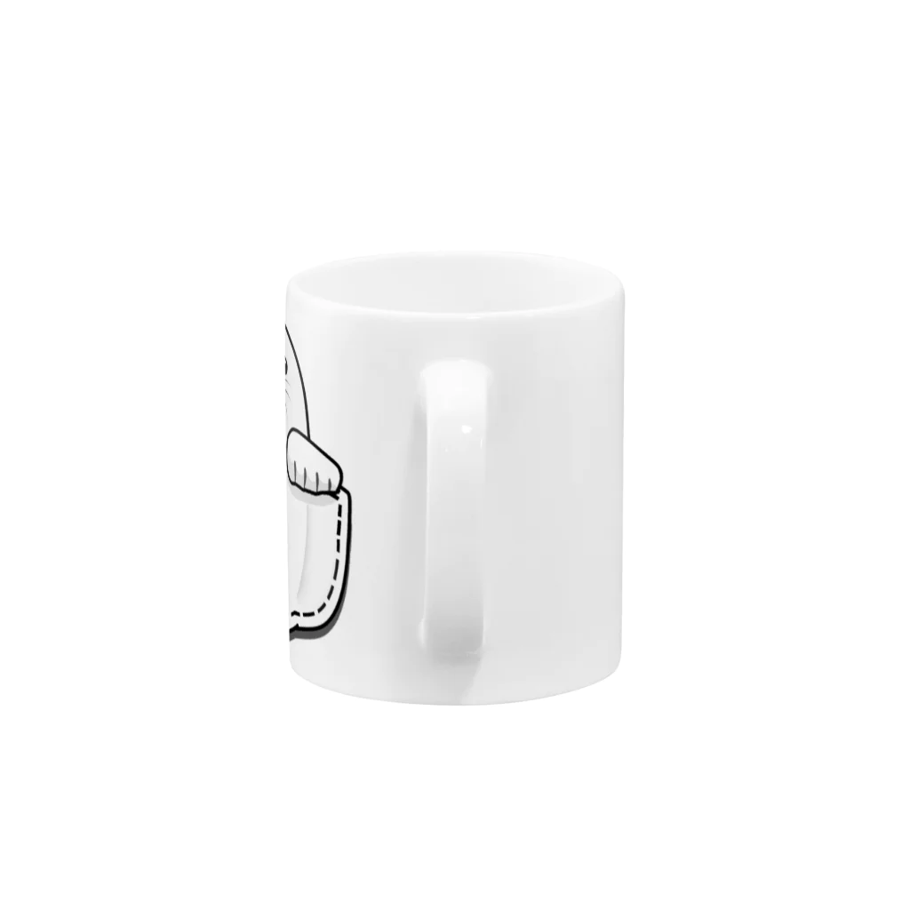 yanyaのぽけっとあざらし Mug :handle