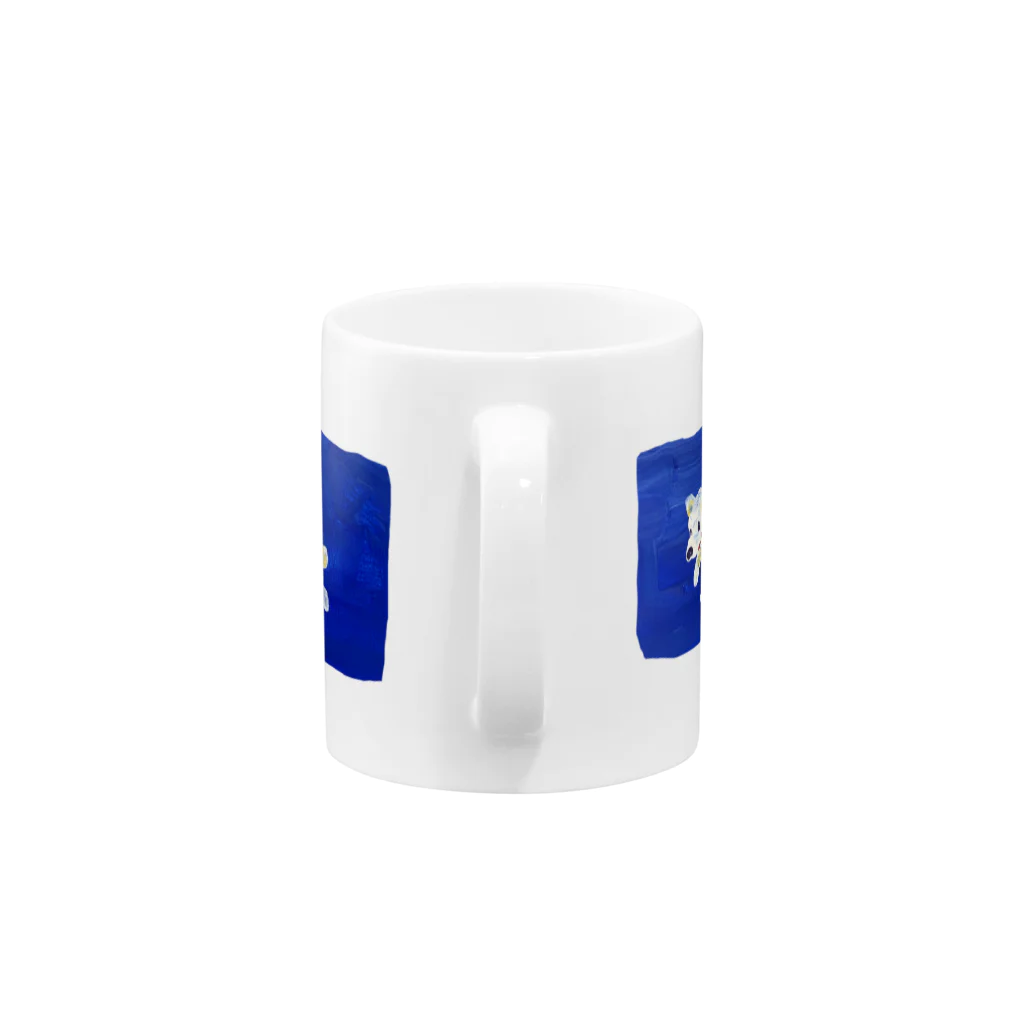 ﾃﾞﾗｳｪｱの絵の具愛犬コップ Mug :handle