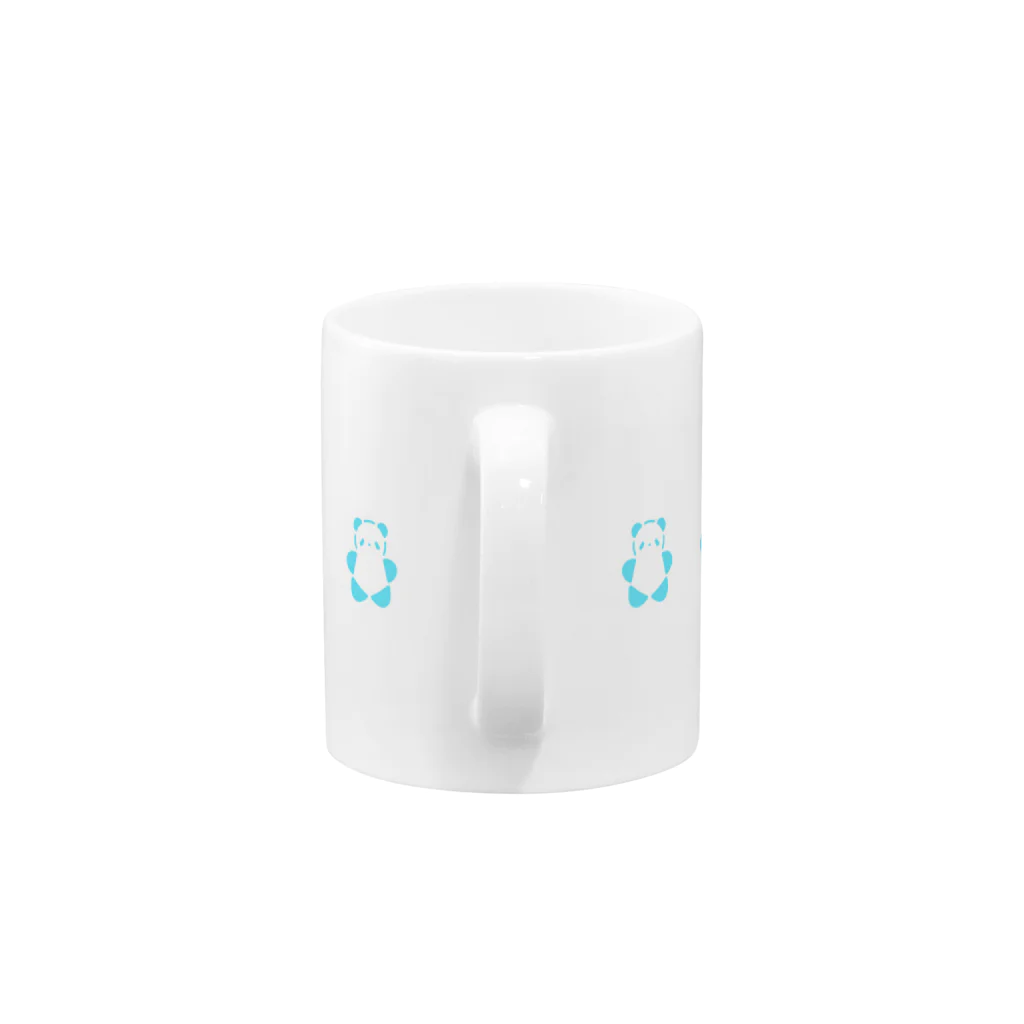 SIRO%(しろぱーせんと)のくるりんぱんだMUG（Blue） Mug :handle