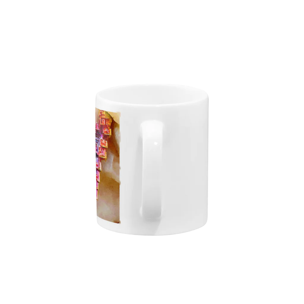 ikemonmonのカラフルビスマス Mug :handle