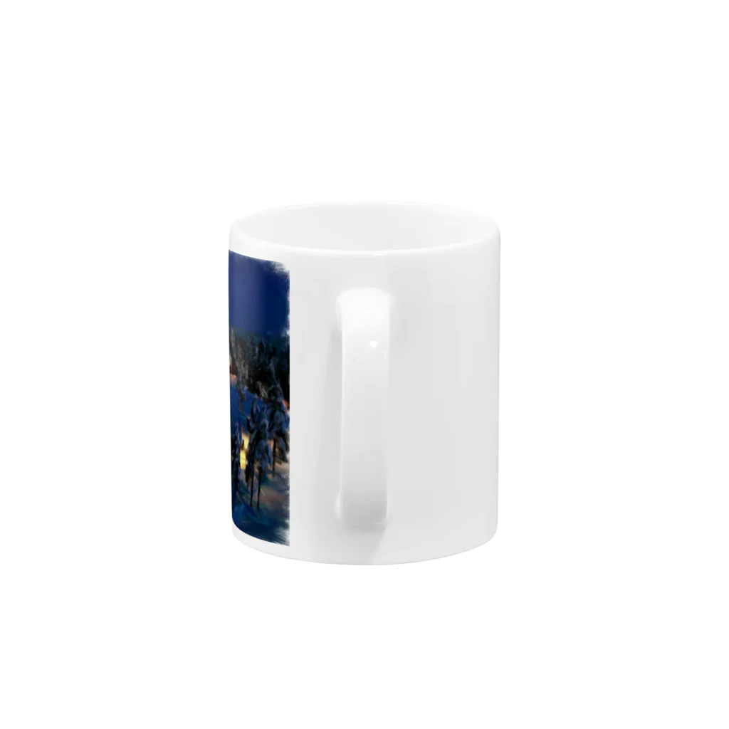 Shop imuhataのサンタの住む村 Mug :handle