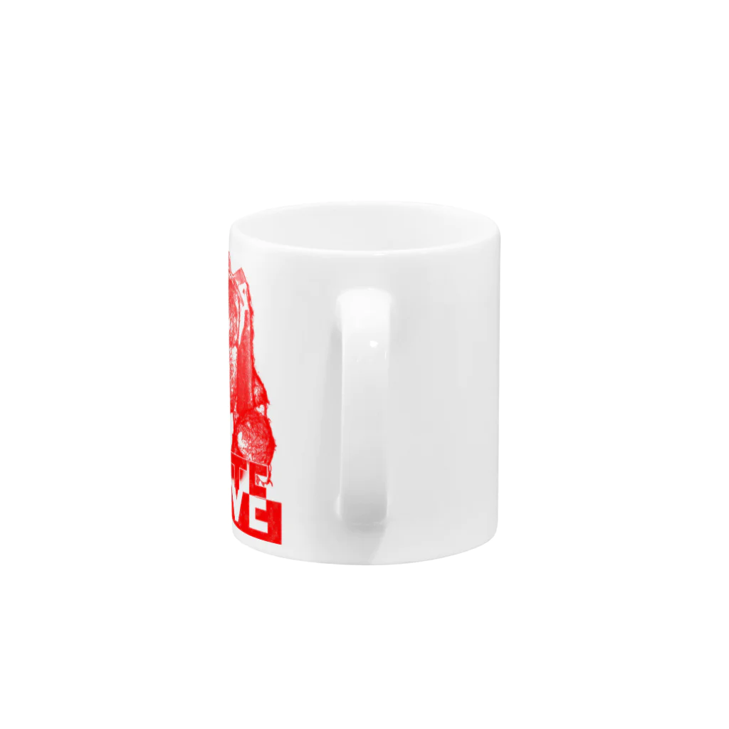 眞人のLOVE HATE Mug :handle