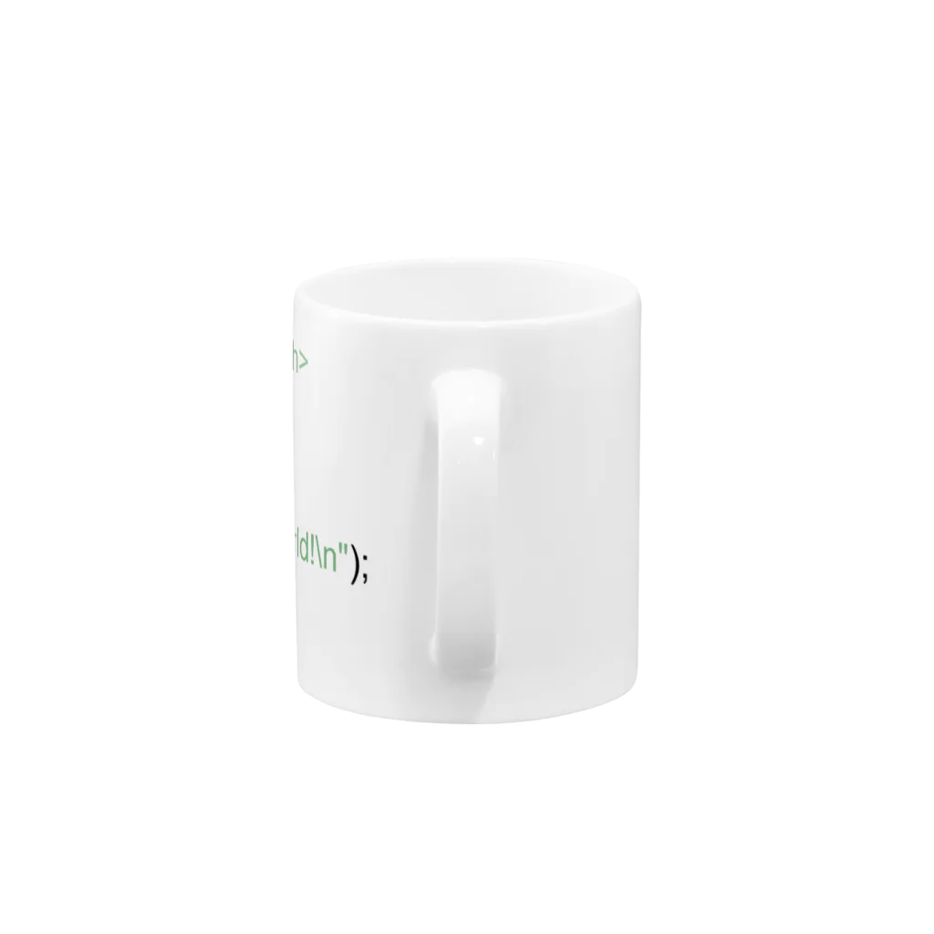 ぬのC言語 HelloWorld Mug :handle