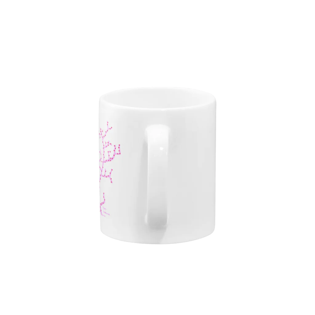 栗坊屋のピンクのピグミーシーホース Mug :handle