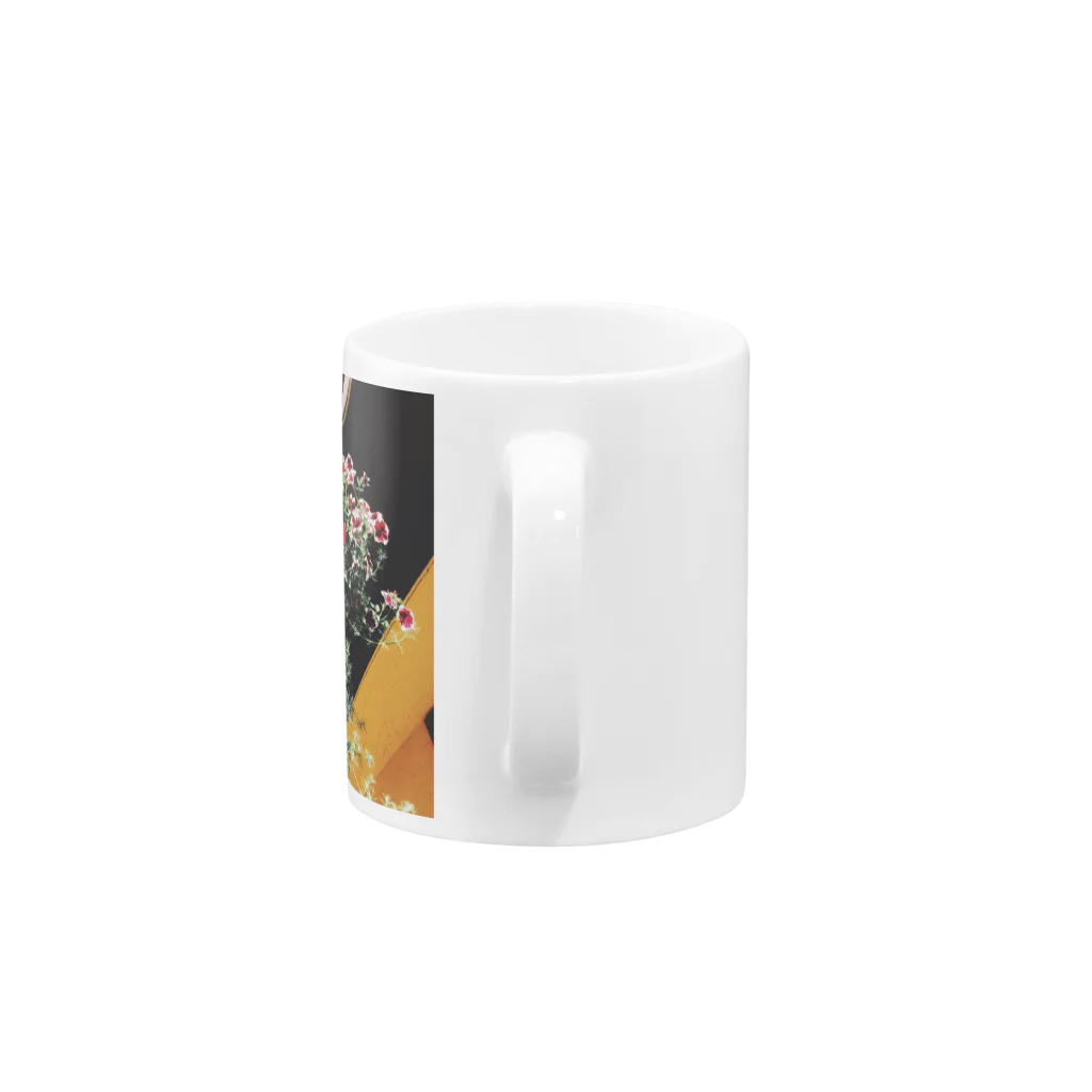 Let's Go for a Walkのrétro flower Mug :handle