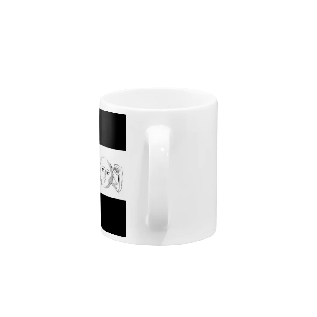 YHYの岩タイプ Mug :handle