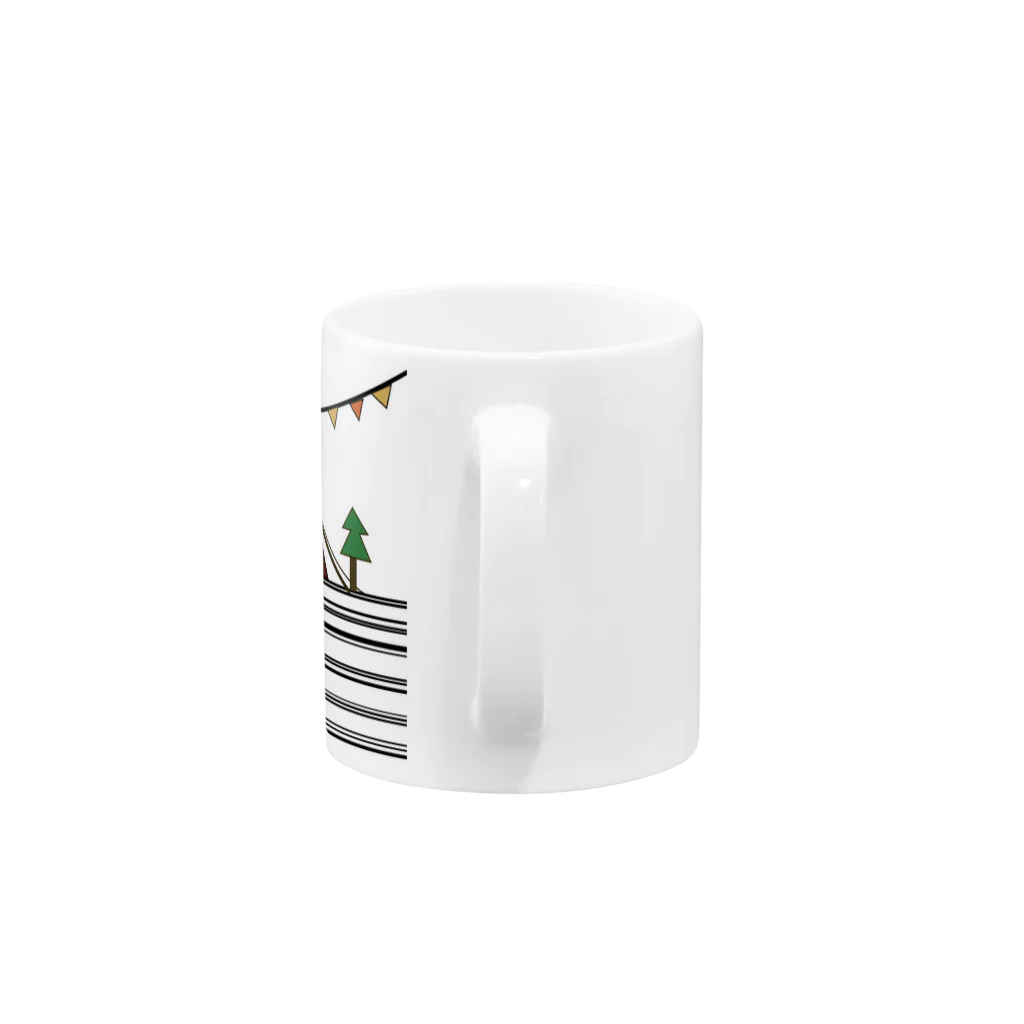 キャンプをしよう♪そうしよう！！のCamp is my life Mug :handle