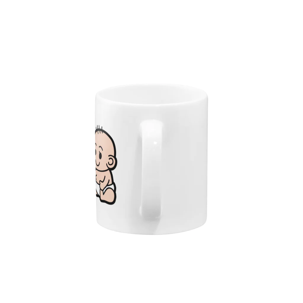 masaのあひると赤ちゃん Mug :handle