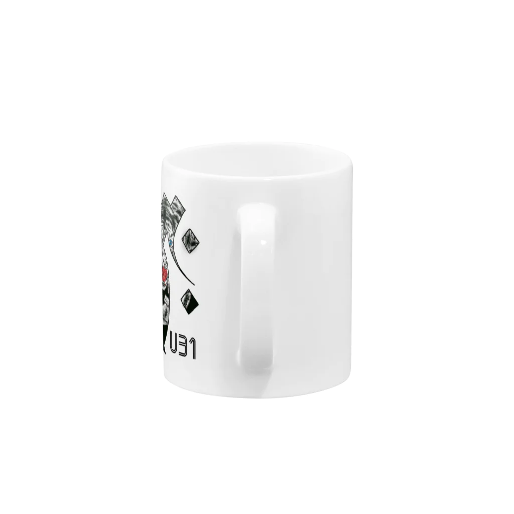 U31Designの干支入り梵字・寅年 Mug :handle