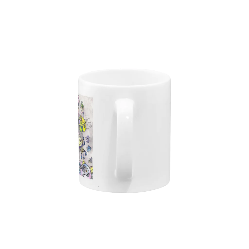 春のたけのこのメカメカ女の子 Mug :handle