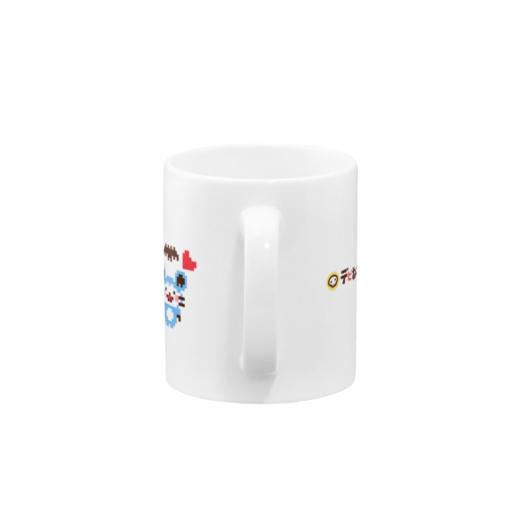 ミニマムユニヴァース@SUZURIのデビねこくんとデビねずちゃんドット絵 マグカップ Mug :handle