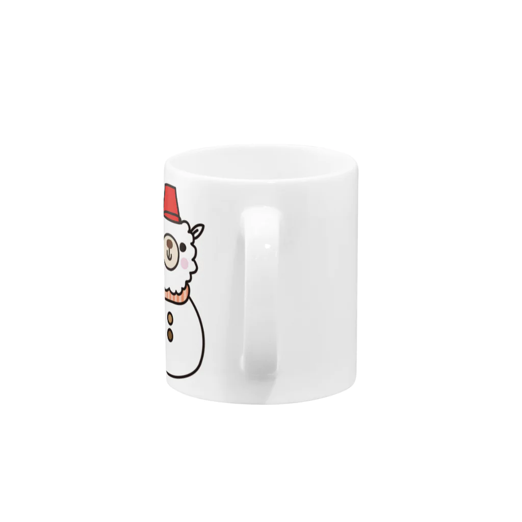 kikoのAlpaca's snowman Mug :handle