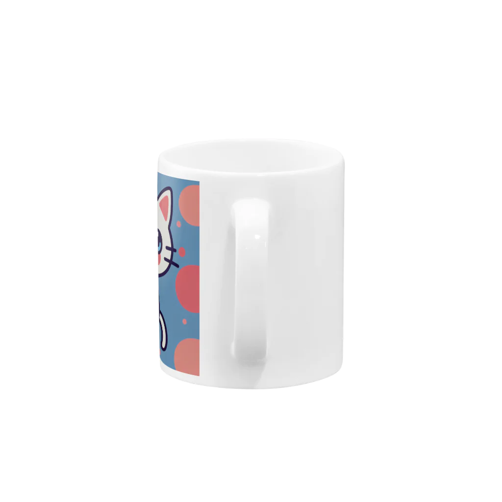 A31eの狛猫のミケ「はーとびーと」 Mug :handle