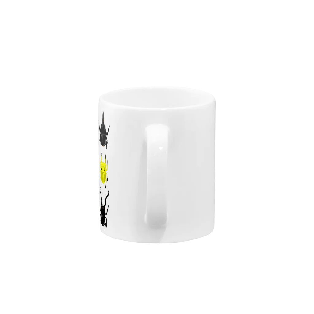 🐝KontyuMamaの世界のカブトムシクワガタ Mug :handle