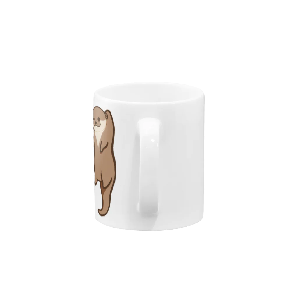 綾錦工房 りこりすのほされカワウソ Mug :handle