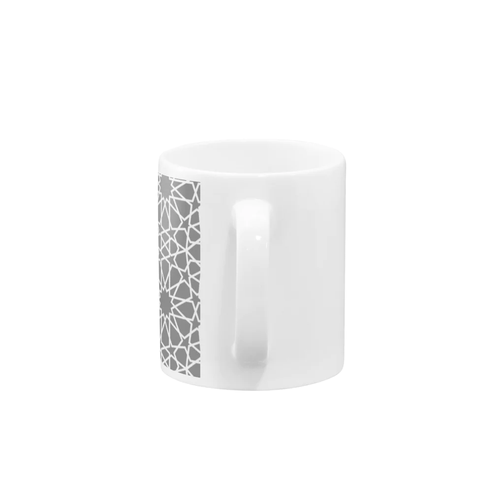 SayoShiotaのイスラム幾何学模様（グレー） Mug :handle
