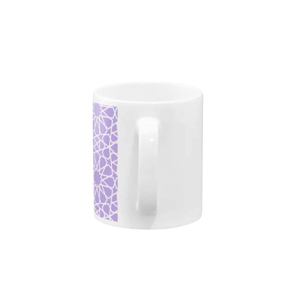 SayoShiotaのイスラム幾何学模様（パープル） Mug :handle