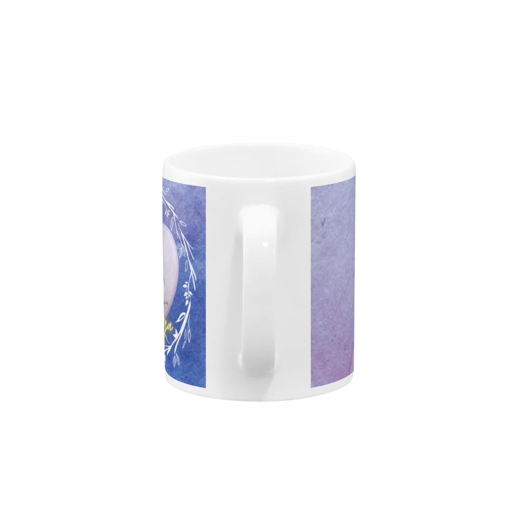 crystal-koaraのふわふわシマエナガ【Lavender】 マグカップの取っ手の部分
