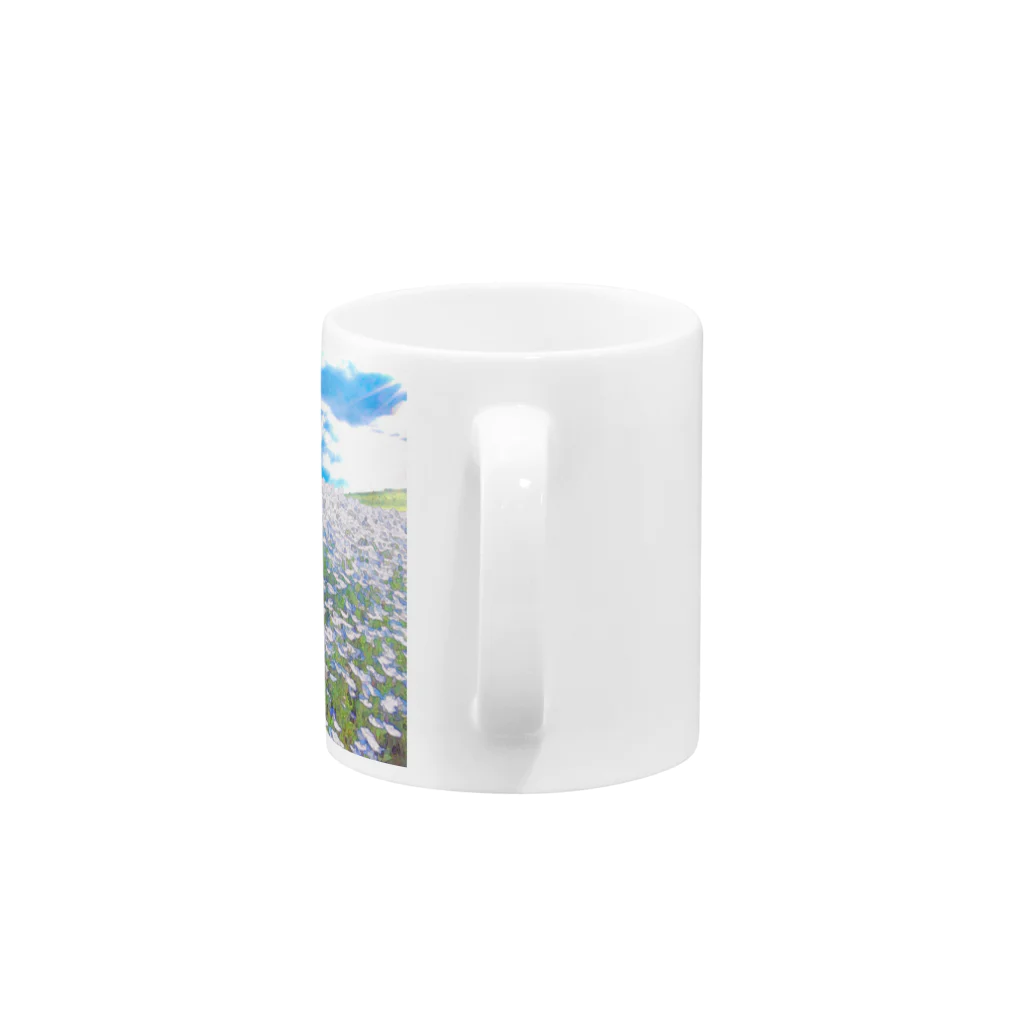 デザイナーリトマム⭐のおみせのNemophila by Little Mom Mug :handle