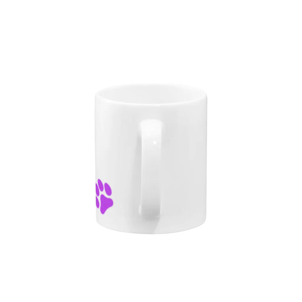 Chomu-afroの足跡紫ぽい Mug :handle
