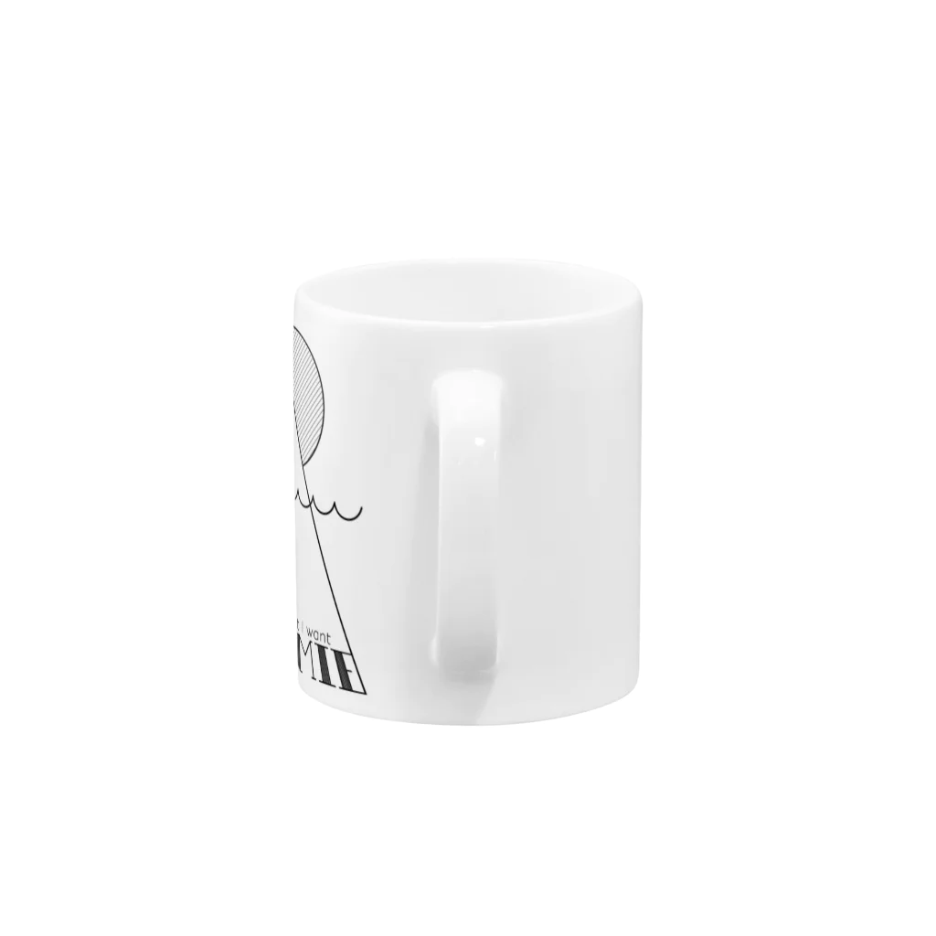 maimie WEB SHOPのmaimieハレの日（黒ロゴ） Mug :handle