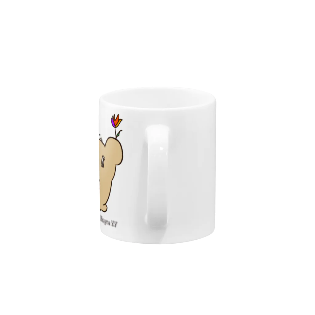 Selfhugma Y.Yのセルフハグマ(beige color) Mug :handle