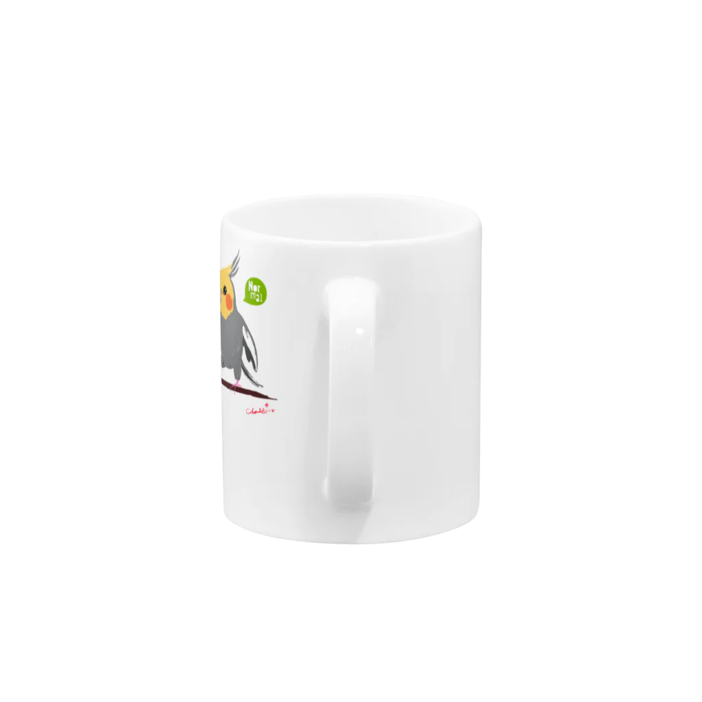 LittleLoroのどノーマルオカメインコとルチノーちょいわき 0350 Mug :handle