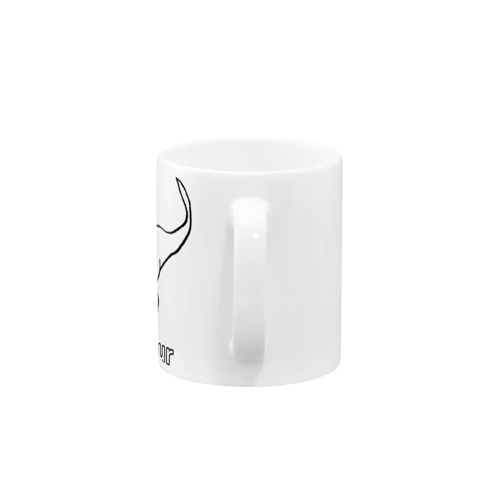 mika＝アミカDesignのDinosaur Mug :handle