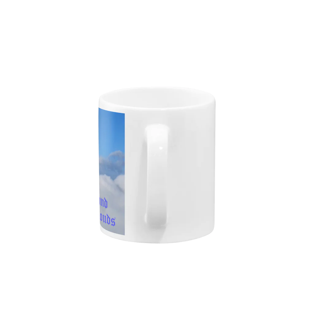 D-aerialのMt.Fuji and the sea of clouds Mug :handle