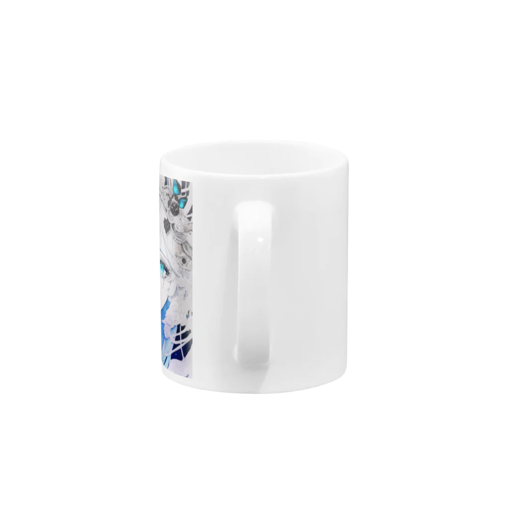 Shop.灯籠の『銀の涙を流す　時の天使』 Mug :handle